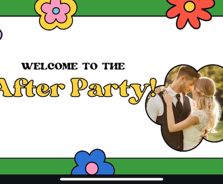 結婚式二次会等｜ポップで可愛いスライド作成します 友だち想いなあなたに代わって、二次会を彩るスライド作ります イメージ1