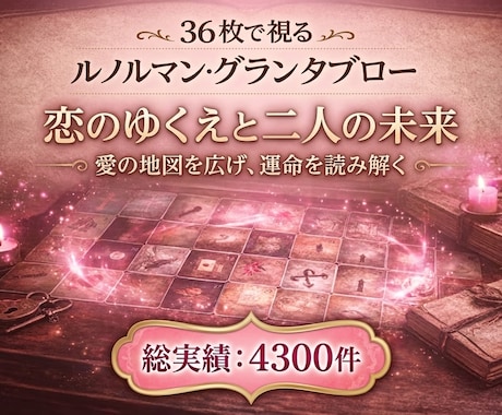 24hルノルマン✨グランタブローで多角的に視ます グランタブロー♡相手から選ばれる♡ご縁引き寄せ付き イメージ1