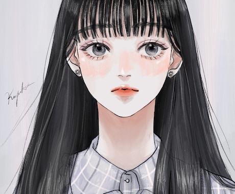 SNSでパッと目を惹くアイコンお描きします 透明感がある生き生きとした人物イラストをお届けします♡ イメージ1