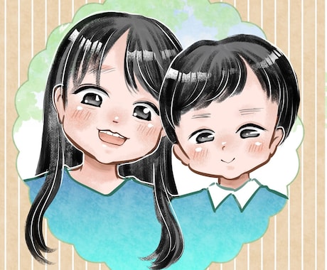 アイコンにもぴったり！優しいタッチの似顔絵描きます 特徴を捉えた華やかなイラストでプレゼントにも最適です イメージ2