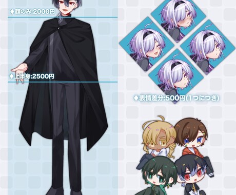TRPG/立ち絵/アイコン 制作致します 10月中旬頃から再開予定です。 イメージ2
