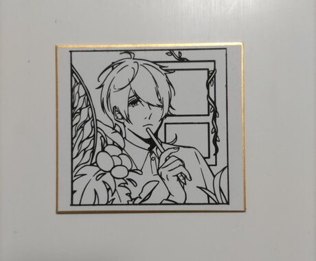色紙等にPCフォント等を機械描画します 個人では印刷が難しい色紙に同じPC文字を印刷します イメージ2