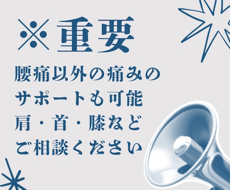 慢性腰痛で悩むあなたに本気で向き合います 腰痛改善に何をしていいかわからない方へやること明確に イメージ2