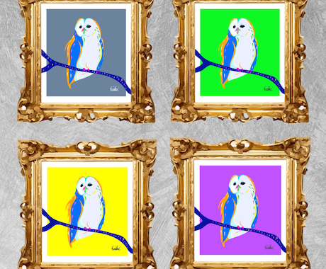 色鮮やかペット似顔絵、贈り物や待受画像にします 大切な愛犬が輝くようにイラスト制作(プレゼント・遺影にも) イメージ2