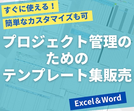 プロジェクト管理用テンプレートを販売します 今すぐ使えるExcel＆Wordファイルをそのままお渡し！ イメージ1