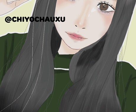 似顔絵風アイコン描きます 淡い色合い似顔絵風の可愛いアイコン イメージ2