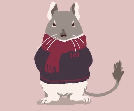 コーデ付きペット似顔絵を描きます 絵本のような絵柄でおうちの子をキャラクターに描きあげます！ イメージ1