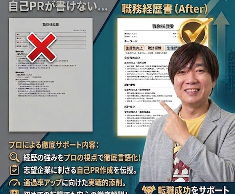 製造業・エンジニア専門職務経歴書を添削します 機械・IT・生産技術など、理系専門職の強みを徹底言語化！ イメージ1