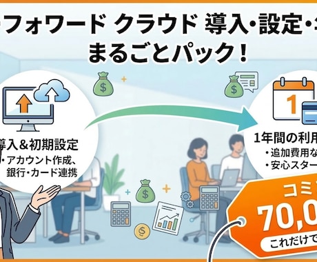 マネーフォワードクラウド導入初期設定サポートします ★初期設定＋マネーフォワード年間利用料込プラン！ イメージ1