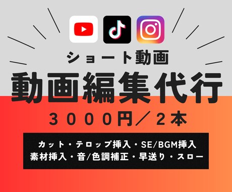 ショート動画編集代行します 丁寧で素早い対応を心掛けています！ イメージ1