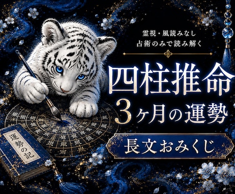 四柱推命で今後3ヶ月の運勢を詳しく占います 霊視なし｜総合運・恋愛運・金運・仕事運を読む長文おみくじ イメージ1