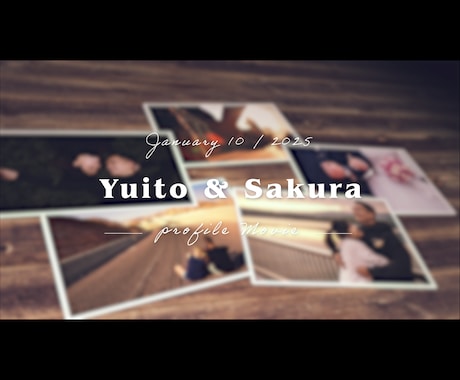 3Dで写真を配置！プロフィールムービー作ります 手書き感と3D配置で一味違う仕上がりに！BGM変更も可能です イメージ2