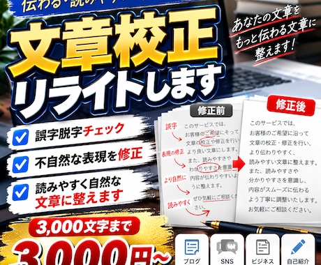 文章を読みやすく自然な表現に修正します イメージ1