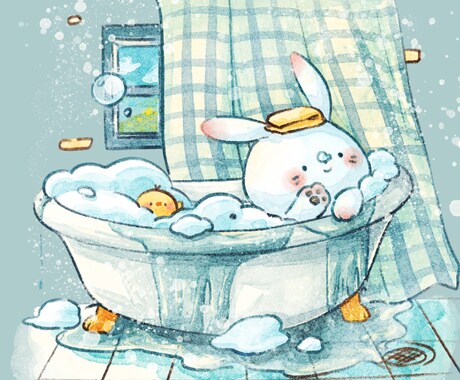 お試し価格★かわいい動物キャラクター描きます 水彩絵本風のイラストで優しい雰囲気に イメージ2