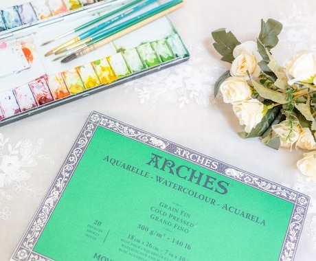 透明水彩のお花｜構図アドバイスします 構図改善｜プロの視点でアドバイスします イメージ1