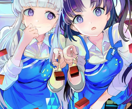 ｖtuber・版権・立ち絵・キラキラ男女絵描きます 周年・誕プレ・夢絵・版権キャラやｖ・配信スチルなどご用意 イメージ1