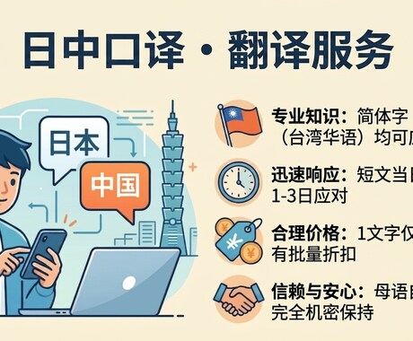 日本語、中国語の翻訳いたします 不自然さのない綺麗な中国語へ！細かいニュアンスも伝えます。 イメージ2