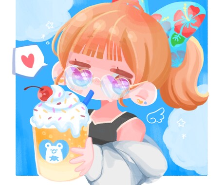 商用可！デフォルメ風1枚絵描きます 可愛いほっこりデフォルメ風のイラストを描きます イメージ2