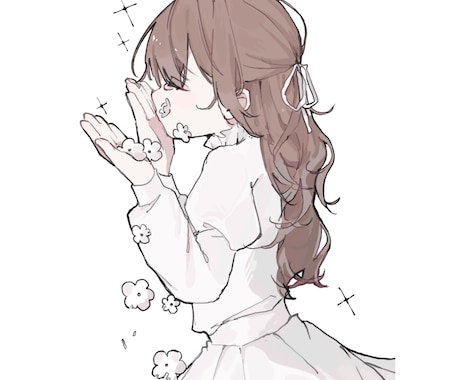白くて淡くてふわふわな乙女描きます 色素薄い女の子をお求めの方へ！キャンペーン残りおひとり様です イメージ2