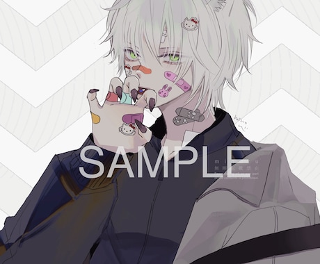アイコン、サムネイルに使える彩度低めの男子描きます ヤンデレ闇堕ちダウナーなイケメン沼描きます イメージ2