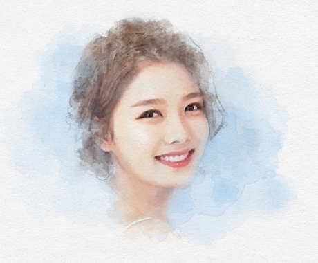 水彩画　似顔絵描きます　　(写実タイプ背景付き) 水彩画 似顔絵描きます 葉書サイズ (写実タイプ背景無し) 要写真