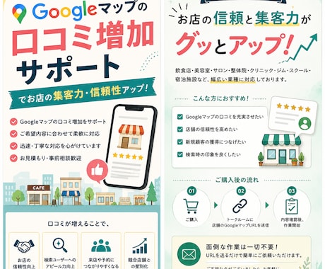 MEO×Googleクチコミ3件増加手伝います クチコミ増加で信頼度UP！増加のサポートいたします イメージ1
