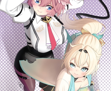 可愛いイラストで誰もが目を惹く絵を描きます Vtuberのサムネイル、おしゃれなアイコンからゆるい絵まで イメージ2