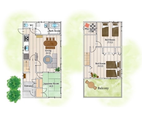 広告用の間取り図を作成します 二級建築士が速く丁寧に素敵な図面を提供します！ イメージ1