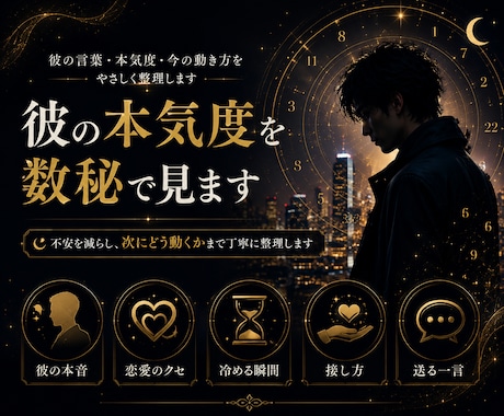 彼の本気度を数秘で見ます 彼の言葉・本気度・今の動き方をやさしく整理します イメージ1