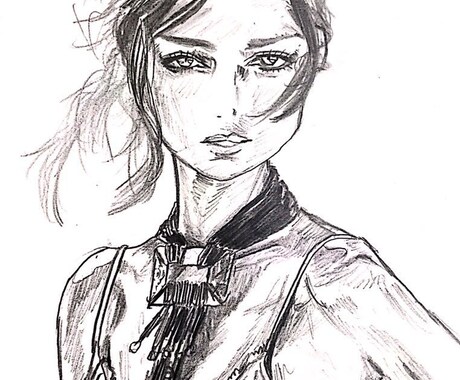 シックな似顔絵作成します イメージ1