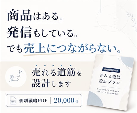 あなたの商品が自然に選ばれる売れる道筋を設計します イメージ1