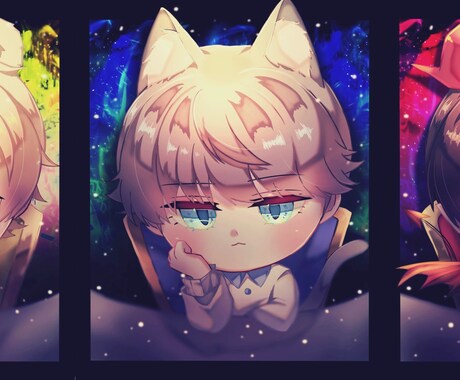 デフォルメイラスト描きます 2~2.5等身のイラスト制作します イメージ2