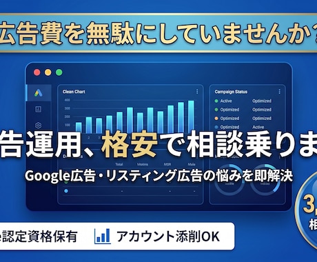 広告運用のお悩みを格安で相談に乗ります 会社員兼フリーランスマーケターが格安相談、アカウント添削 イメージ1