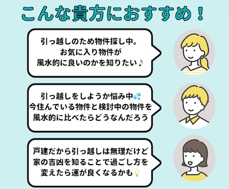 本格風水 ☆ あなたと間取りの相性判断を行ないます 『引っ越し先』や『ご自宅』の風水（運勢）を知りたいあなたへ イメージ2