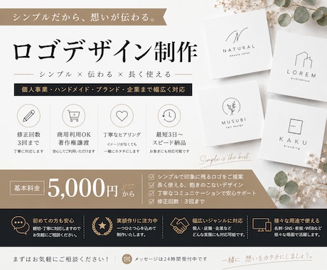 シンプルで伝わるロゴを低価格で制作します イメージ1