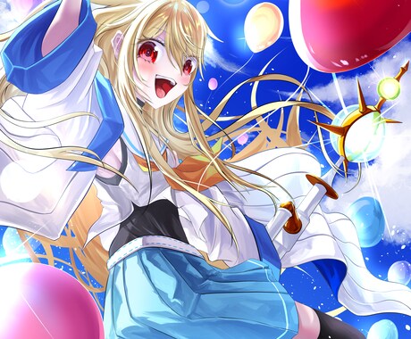 イラスト一枚絵の制作を承ります かわいいオリジナルキャラ、TRPGスチル、配信サムネなど！ イメージ1