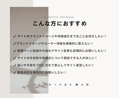 月額プレミアム◆ブランド強化を丸ごとサポートします ブランド力を強化し戦略的にサイト運用したい方向け イメージ2