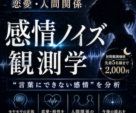 感情ノイズ観測学で深層分析します 感情・恋愛・人間関係の“なんか苦しい”の正体を観測して分析 イメージ2