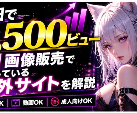 AI画像販売で使っている海外サイトを解説します 2日で4,500ビュー超や投稿即日に販売された例もあり イメージ1