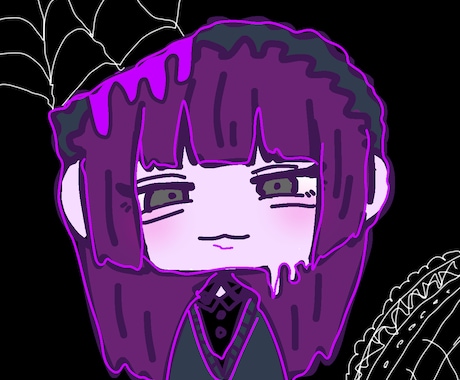 ポップで病みかわなイラスト描きます あなただけの個性をアイコンにしてみせます イメージ1