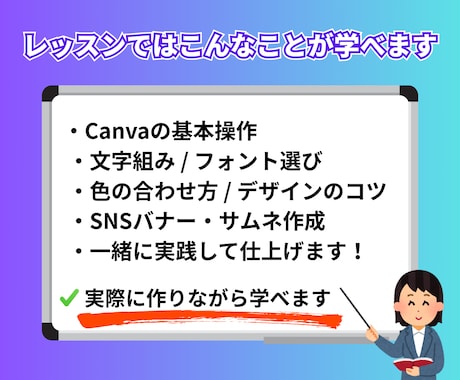 顔出し不要☆Canva操作の基礎を教えます サクッと、操作手順をリアルタイムで学べます。 イメージ2