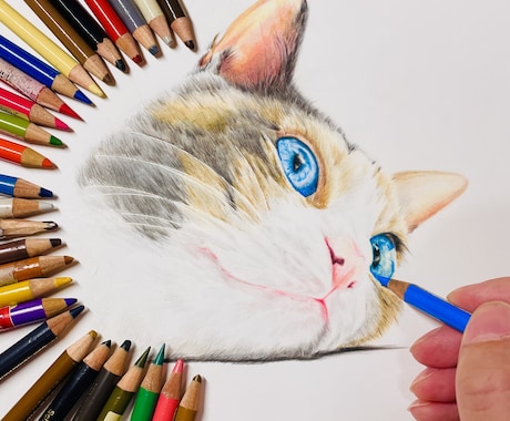 ペットのリアルな似顔絵を描きます ポストカードサイズ。世界に一つ、心に残るペット似顔絵。 イメージ1