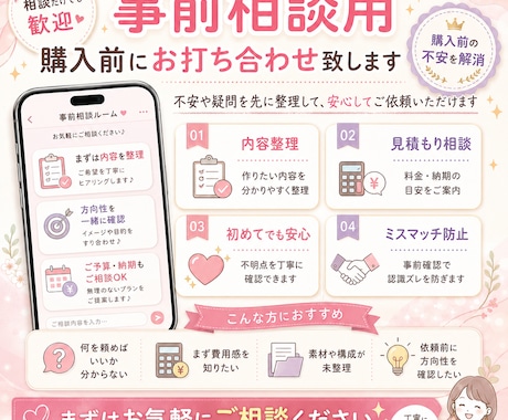 事前相談用／購入前に事前お打ち合わせ致します 事前打ち合わせ専用　オンラインご希望の方向け イメージ1