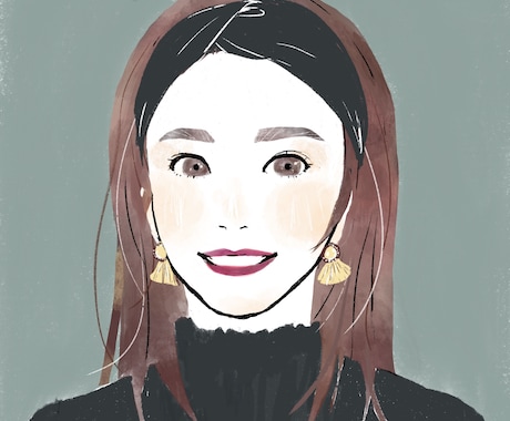 大人な•キレイめ似顔絵作成します お写真をもとにやわらかく上品な雰囲気の似顔絵をお描きします イメージ2