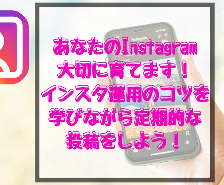 あなたのアカウント大切に育てます インスタ投稿コツを学びながら投稿スキルも身につけよう！ イメージ1