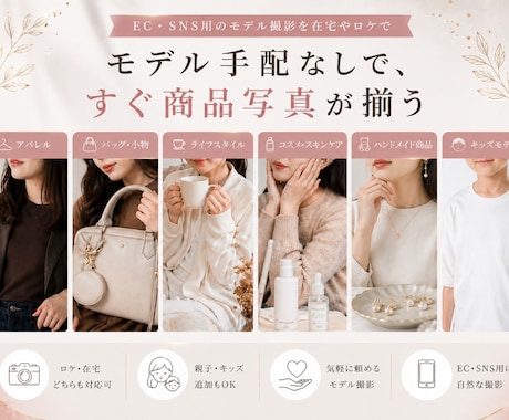 モデル歴18年｜EC・SNS用の商品写真撮影します プロモデルが自撮り撮影します。キッズもOK！ イメージ2