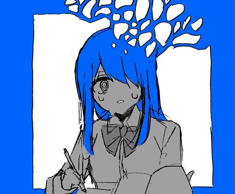 病みテイストの女の子描きます 病みかわいい女の子・SNS用アイコンなどに！ イメージ2