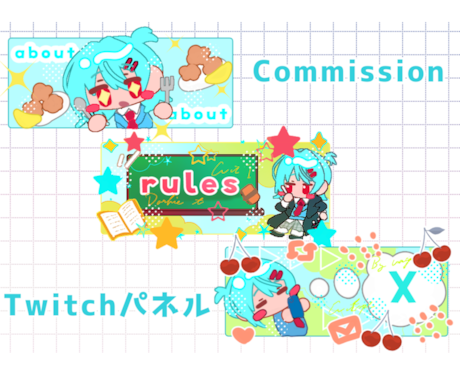 Twitchパネル作成します あなただけのオリジナルパネル！1つ1000円～ イメージ1