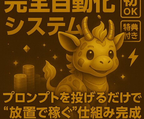 キリンくんGPTプロンプト大全！AIが代行します 初心者OK！プロンプトを投げるだけで“放置で稼ぐ仕組み”完成 イメージ1