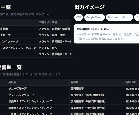 日本株データ分析ツール作ります 投資助言なしで分析を自動化します イメージ2